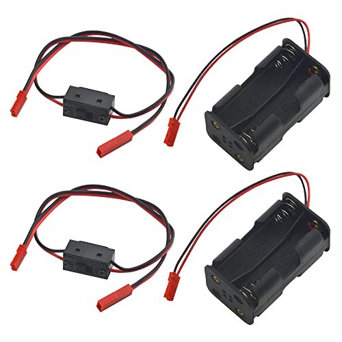 XINGYHENG 4 Pack On Off Power Switches Battery Receiver Switches and AA Battery Holder Case with JST Connector for RC Vehicles Answering Why Is RC Willey Closed On Sunday