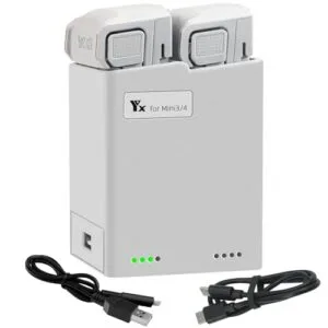 LYONGTECH RC Charger Hub Efficiently Charge Car Battery with RC Charger for DJI Mini 4 Pro Mini 3 Series Dual Battery Charging and Storage