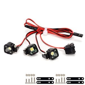 XBERSTAR Lexus RC Body LED Headlights for RC AXIAL SCX10 D90 TRX4 1 4 Square Lights