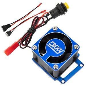 DKKY Sledge 1/8 RC Car 4028 Motor Cooling Fan Heatsink for the Fastest 1/8 Scale RC Car Traxxas Sledge 4WD Monster Truck Blue
