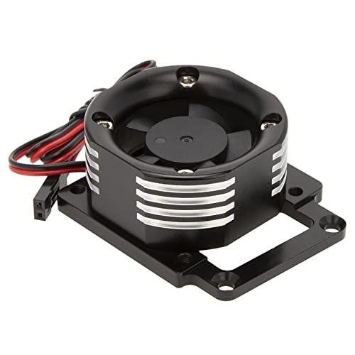 DKKY RC Motor Cooling Fan Heatsink 21000 RPM for Traxxas 4WD RC Trucks 1/8 Sledge Motor with LED Light Black