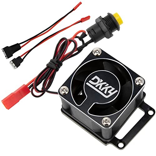 DKKY Sledge 1/8 RC Car 4028 Motor Cooling Fan Heatsink 21000 RPM for Traxxas Sledge 1/8 Scale 4WD Monster Truck Black
