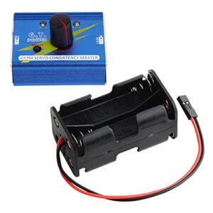 DIYmall RC Boat WL915 3CH ESC Servo Tester CCPM Consistency Master Checker Digital Multi Tester with 4 Cell AA Battery Holder Case