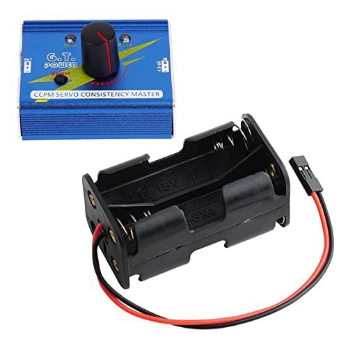 DIYmall RC Boat WL915 3CH ESC Servo Tester CCPM Consistency Master Checker Digital Multi Tester with 4 Cell AA Battery Holder Case
