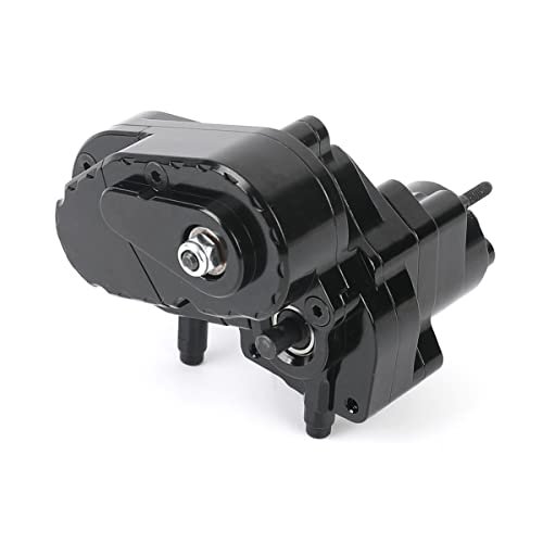 ZXYRC Aluminum 1/10 RC Transmission Case Complete Gearbox for Axial Capra 1.9 UTB RC Crawler Car Upgrades Black Best RC Crawler Tires 1.9