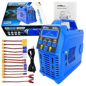 NHX RC EZPRO Quad 100W X4 AC DC 12A LiPo Li HV NIMH Battery Balance Charger Compatible with Parma RC Bodies