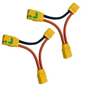 JIECHUN 2pcs Amass XT90S Battery Series Connector 10 Gauge Wire for Ben 10 RC Helicopter B Flyer