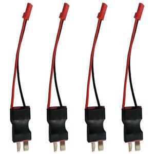 JIECHUN T Plug Female to Male with JST Plug Connector Power Adapter for RC FPV MultiRotor Aerial Camera Gimbal (Pack of 4)