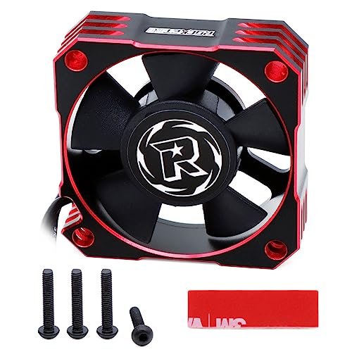 SpeedyRC 35mm Fan Powered RC Car Cooling Fan 21000RPM 8.4V Brushless Motor ESC Fan for 1/10 1/12 1/8 Scale Models Black Red
