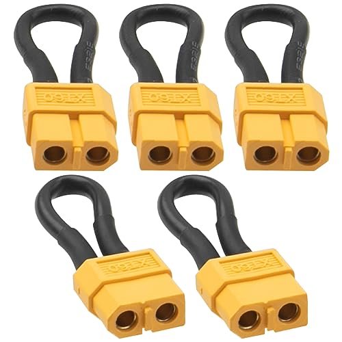 HIRCQOO 5Pcs XT60 Bind Plug Loop Connector Short Circuit Battery Jumper Cable for RC Car Truck Boat Drone ESC