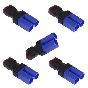 LinsyRC 5 Pack T Plug Female to EC5 Male Connector Adapter Plug for RC LiPo Battery FPV DIY Models with RC Willey No Interest Financing