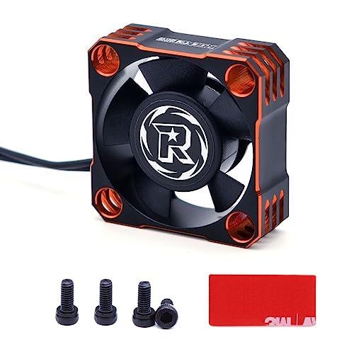 TurboX 30mm ESC Cooling Fan 28000RPM for 1/12 RC Car Body with XH Connector Orange Black