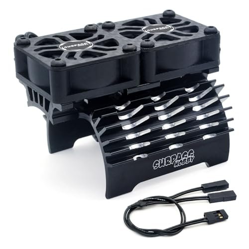 Surpass Hobby Dual 30mm RC Car Cooling Fan 27000RPM for Drift RC Car Brushless Motor 40 42mm