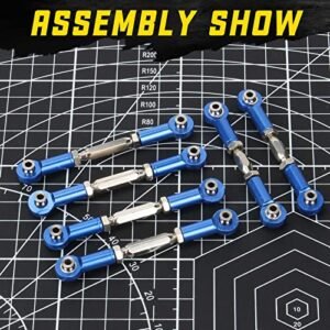 RCAWD Turnbuckles ARRMA 3S Parts 1 10 Vorteks Senton Granite Big Rock Typhon 3S Upgrades Link Linkage Rod Tie Rod Adjustable Toe Link Exceed RC Hop Up Parts Blue