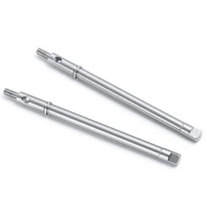 MORLORDY RC Stainless Steel Rear Axle Shaft Solid CVD Set for 1/24 RC Crawler Car SCX24 Upgrades Compatible with AXI90081 AXI00001 AXI00002 Deadbolt C10 JLU AXI00005 AXI00006 Accessories Including RC Car Body STL