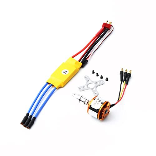 GoolRC 2212 1000KV Brushless Motor 30A ESC with T Plug 3.5mm Banana Connectors for RC Helicopter vs Plane