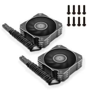 Honiwu 2PCS RC Motor Cooling Fan 35mm 21000RPM 8.5V Brushless for 1/10 1/12 1/8 RC Cars with Decals RC Cars