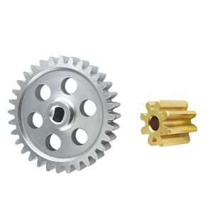 MORLORDY RC Metal 0.5M 32T Spur Gear 8T Pinion Conversion Kit RC Drift Car Kit for Axial SCX24 Upgrades