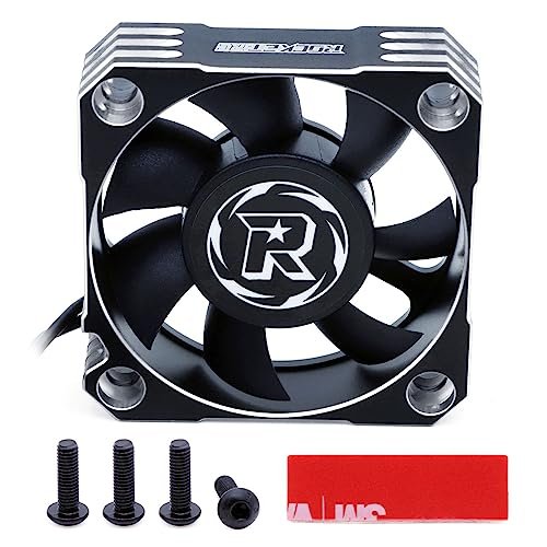 XYZ Brand 50mm Motor Cooling Fan 10000RPM ESC Fan for 1/6th Scale RC Car Truck Black Silver