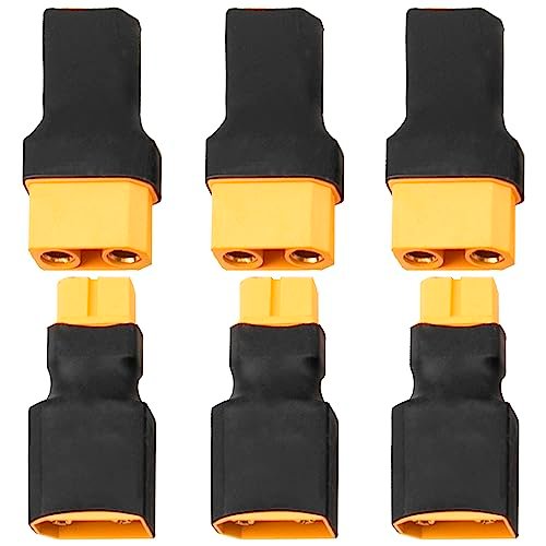 HIRCQOO XT90 to XT60 Adapter Connector 3Pairs Set for RC Vehicles Lipo Battery ESC Charger