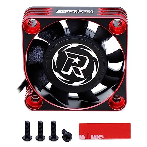 Surpass Hobby 40mm Aluminum RC Motor Cooling Fan 16000RPM for 1/10 RC Truck ESC Brushless Motor Black Red
