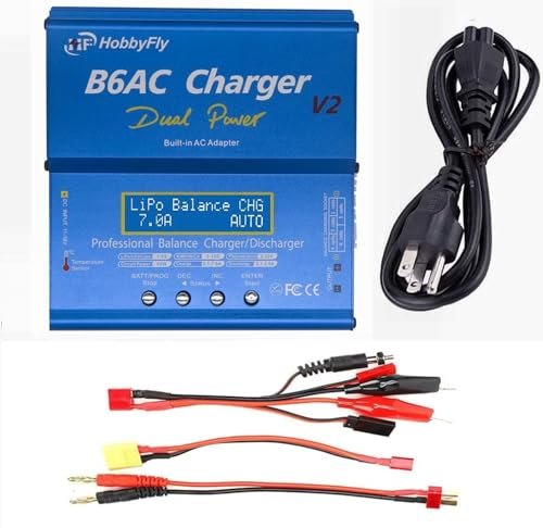 HOBBYFLY Upgrated 7A B6AC V2 Lipo Battery Balance Charger Discharger with Power Supply for LiPo Li ion Life LiHv Battery 1 6S NiMH NiCd 1 15S PB 2 24V Smart Battery