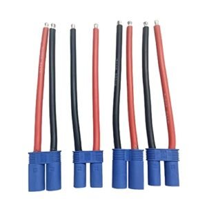 skrnrhrery EC5 Male Female Cable Adapter 10cm 12 AWG Silicone Wire for RC Helicopter Quadcopter 2 Pairs