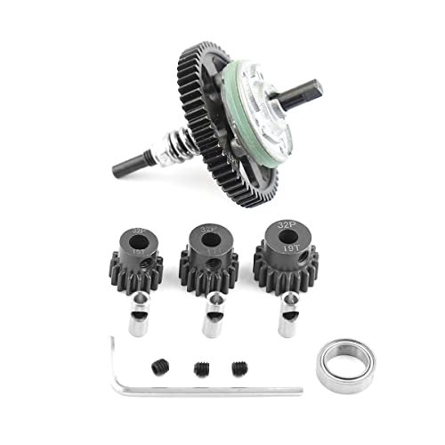 Rock Force 4X4 RC Buggy Parts Slipper Clutch 6878 Steel Diff Gear 32P 54T Spur Gear with 15T 17T 19T Pinions Gear Sets for 1/10 Traxxas Stampede 4X4 Rustler 4X4 Slash 4X4