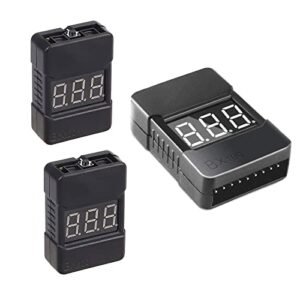 SIPYTOPF 3 Pack BX100 RC 1 8S Low Voltage Buzzer Sound Alarm Warning Checker Lipo Battery Tester with LED Indicator for Lipo Li ion LiMn at Erwin's RC Hobbies