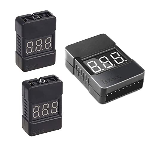 SIPYTOPF 3 Pack BX100 RC 1 8S Low Voltage Buzzer Sound Alarm Warning Checker Lipo Battery Tester with LED Indicator for Lipo Li ion LiMn at Erwin's RC Hobbies
