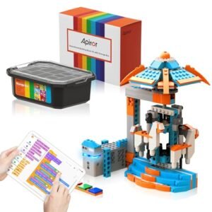 Apitor Robot S 10 in 1 Programmable APP RC Airplane Robotics Coding Kit with Large Storage Organizer Innovative RC Airplane Storage Ideas for Kids Aged 7 12 389 Pcs