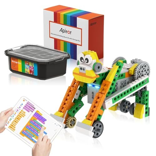 Apitor Robot Q 20 in 1 Programmable APP RC Car Robotics Coding Kit with RC Wing Storage STEM Toy for Kids Aged 6 12