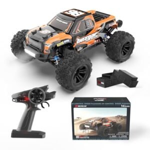 BEZGAR HP161 1 16 Scale High Speed Hobby Grade RC Cars Near Me 4X4 Off Road Electric Remote Control Truck with Waterproof Upgrade Chassis and Two Batteries for Kids and Adults