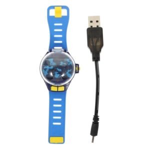 ibasenice Watch Remote Control Mini Tank Toy for Kids, USB Rechargeable Rc Car, 2.4GHz, Blue, 2.16x1.37x1.37 Inches, Perfect for Indoor Play and Decor