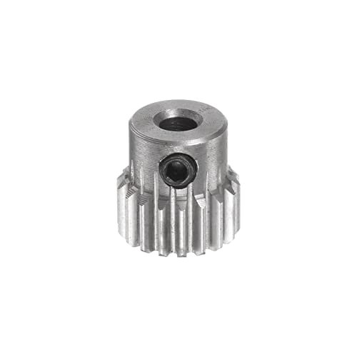 HARFINGTON 18T Mod 0.5 Stainless Steel Pinion Gear 3mm Bore RC HVAC Parts for Diff Differential Motor Gear Replacement