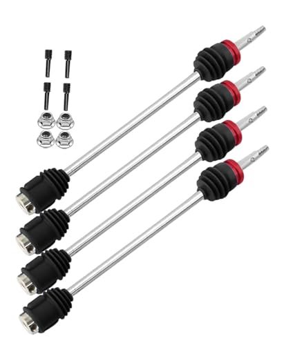 RCMYou 1/10 T Maxx Revo E Maxx First Generation Front Rear Steel Driveshafts CVD Upgrades Parts 4 Pack Black