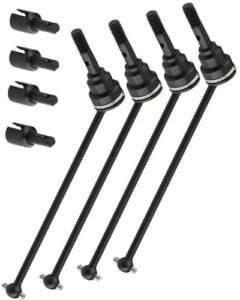 RCMYou Carson RC Parts Drive Shaft Axles Upgrades for 1 16 E Revo E Revo VXL Front Rear 45 Steel Driveshafts CVD Upgrades Parts Hop up Replace 7151X 4 Pack Black More Powerful