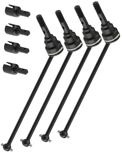 RCMYou Carson RC Parts Drive Shaft Axles Upgrades for 1 16 E Revo E Revo VXL Front Rear 45 Steel Driveshafts CVD Upgrades Parts Hop up Replace 7151X 4 Pack Black More Powerful