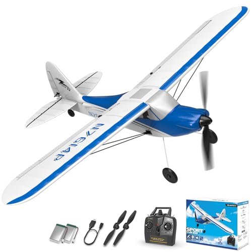 VOLANTEXRC RC Radio Airplane Trainer Sport Cub 4CH Remote Control Plane with Prop Saver 6 Axis Gyro Stabilizer 3 Flight Modes Ready to Fly for Beginners Kids Adults 500mm Blue