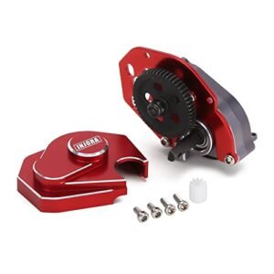 INJORA 16g Complete Transmission Gearbox Steel 0.3 Mod Gear Set for C10 RC Car SCX24 Deadbolt JLU Gladiator Bronco 1 24 Scale Crawler Upgrade Red