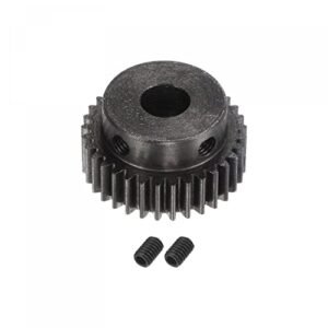 uxcell 1Mod 33T Pinion Gear 10mm Bore Hardened Steel Motor Rack Spur Gear for Warhead RC Truck