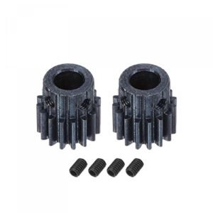 uxcell 1Mod 16T Pinion Gear 8mm Bore Hardened Steel Motor Rack Spur Gear for Jacknife RC Truck 2 Set