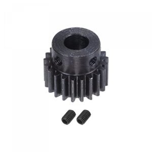 uxcell 1Mod 21T Pinion Gear 8mm Bore Hardened Steel Motor Rack Spur Gear Compatible with 2.2 RC Truck Wheels