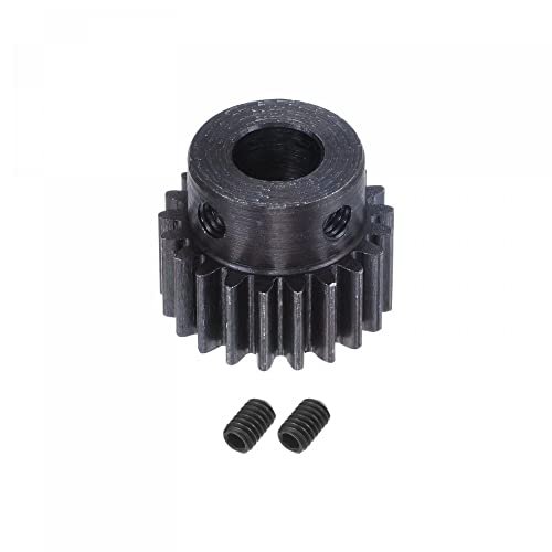 uxcell 1Mod 21T Pinion Gear 8mm Bore Hardened Steel Motor Rack Spur Gear Compatible with 2.2 RC Truck Wheels