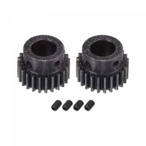 uxcell 1Mod 24T Pinion Gear 12mm Bore Hardened Steel Motor Rack Spur Gear for 49cc Raminator RC Truck 2 Set