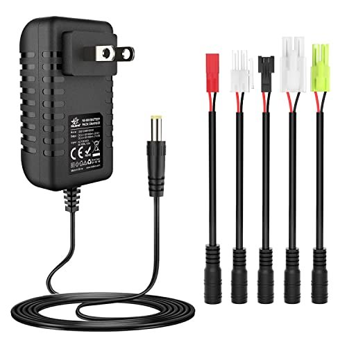 Melasta Hot Wheels RC TMH FlexPak 7.2V Charger Universal Smart Trickle Charger for 2.4 12V NiMH Battery Pack with DC Connector