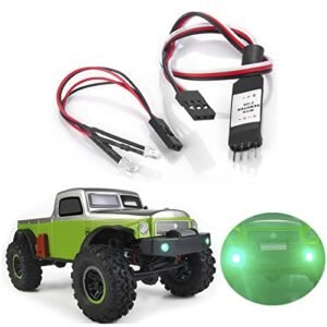Axial SCX24 AXI00004 1/24 RC Car Green 3mm LED Headlights Upgrade Kit for the Best RC Car Under 1500