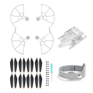DJI Mini 3 Pro RC Airboat Propeller Guard Kit with 16Pcs Propellers Landing Gear Legs and Holder Strap