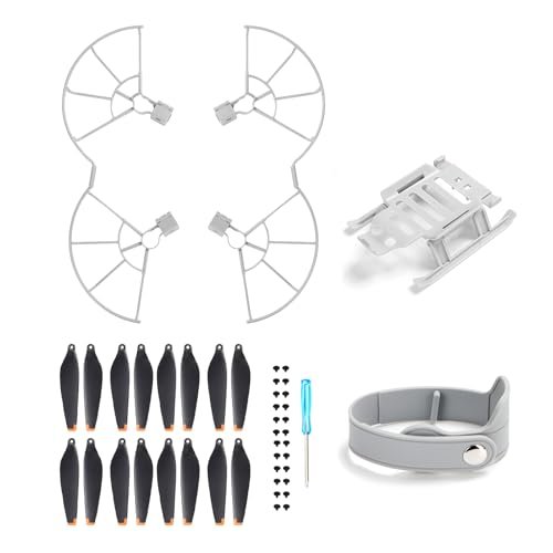 DJI Mini 3 Pro RC Airboat Propeller Guard Kit with 16Pcs Propellers Landing Gear Legs and Holder Strap