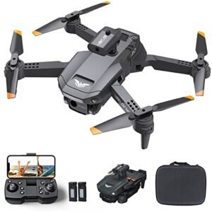 3T6B Foldable Drones with Camera for Adults and Kids FPV Drone with WiFi Live Video 2 Batteries Carrying Case Altitude Hold